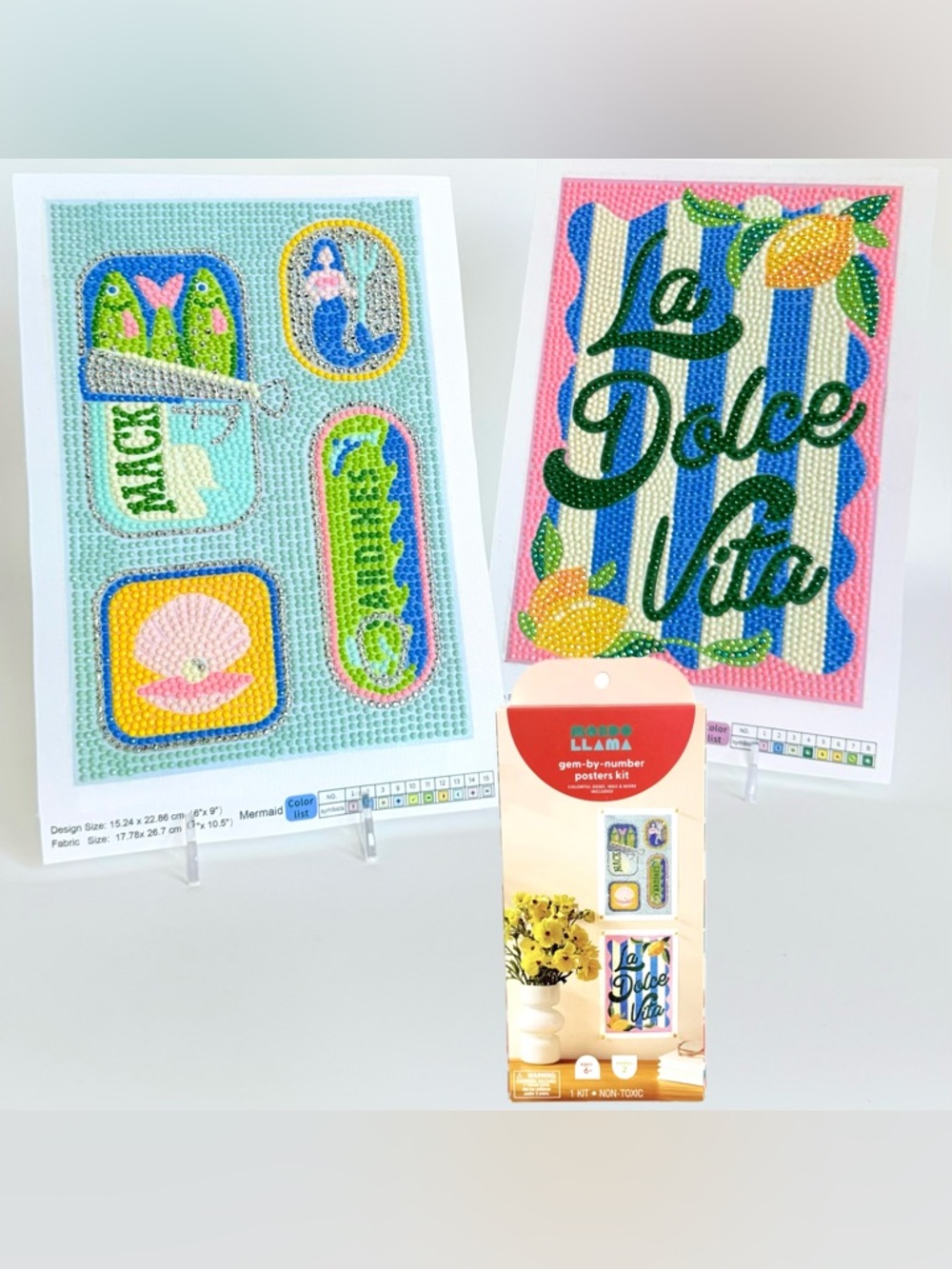 Mondo Llama Diamond Art Kit 2 Paintings Craft Activity Painting NIB